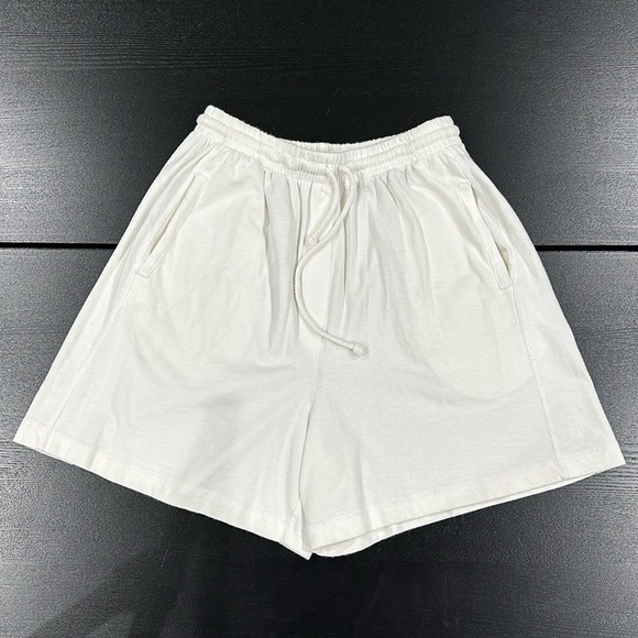 Vintage Marsh Landing White Cotton Athletic Shorts with Pockets & Drawstring - M - Picture 1 of 7